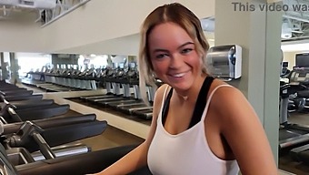 Alexis Kay With Natural Big Breasts Gets Filled With Cum At The Gym