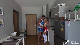 Cheerleader'S Wild Night Before Game: Oral And Facial Compilation